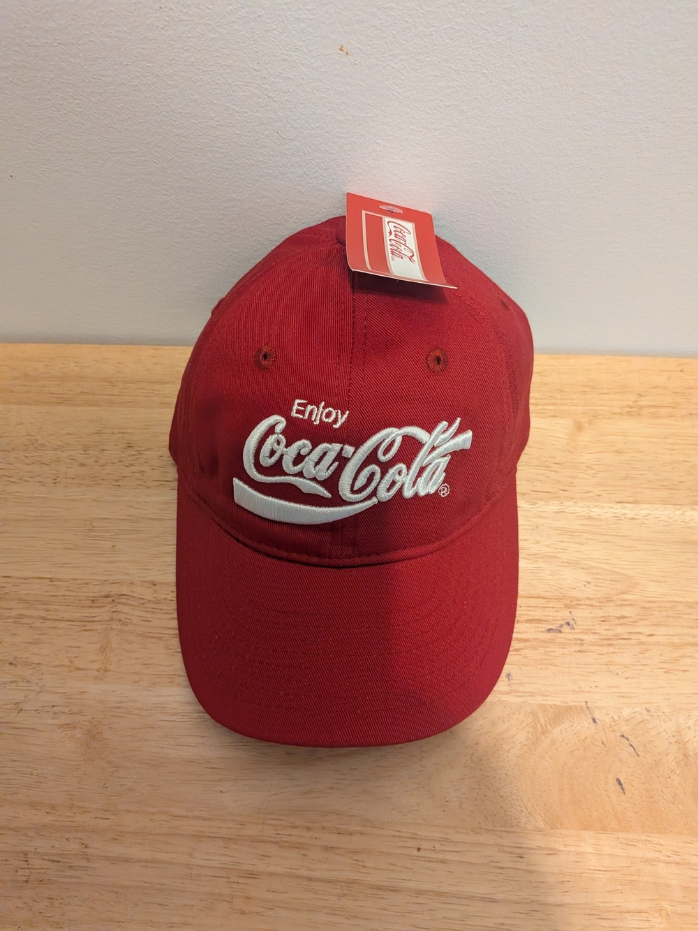 Coca Cola Red Snapback Cap with White Embroidered Logo
